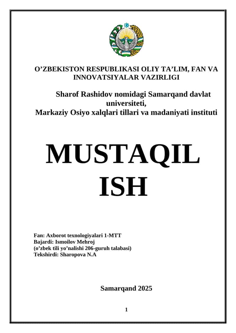 QÕSHIMCHA QURILMALARNING ASOSIY XUSUSIYATLARI, TURLARI VA VAZIFALARI 1