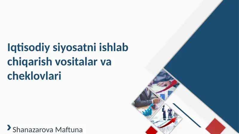 Ishlabchiqarish vositalari va cheklovlari 1