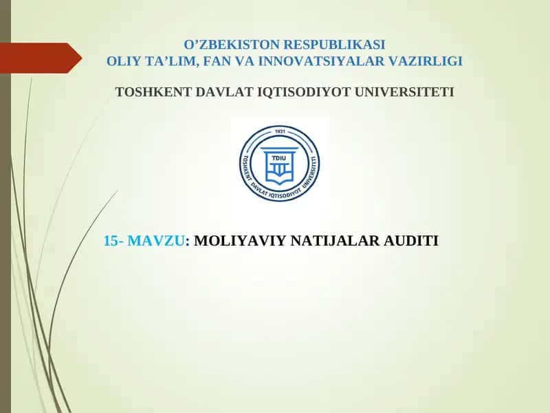 Moliyaviy Natijalar Audit 1