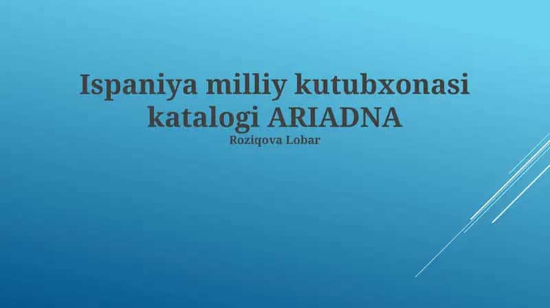 Ispaniya Milliy Kutubxonasining Ariadna Katalogi 1