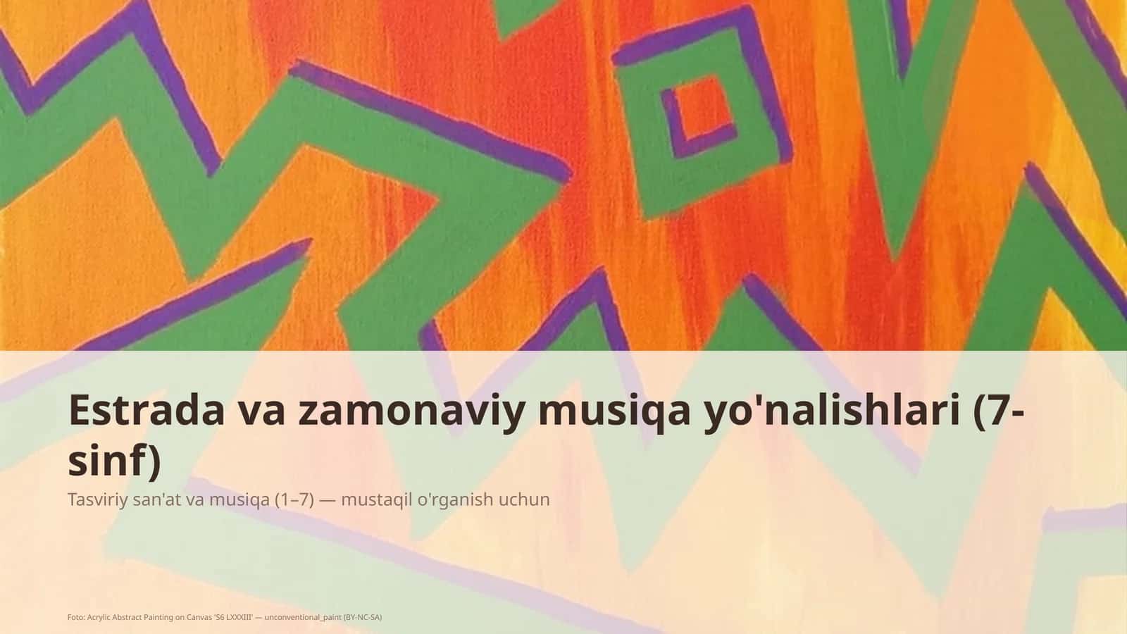 Tasviriy san'at va musiqa (1–7) 1