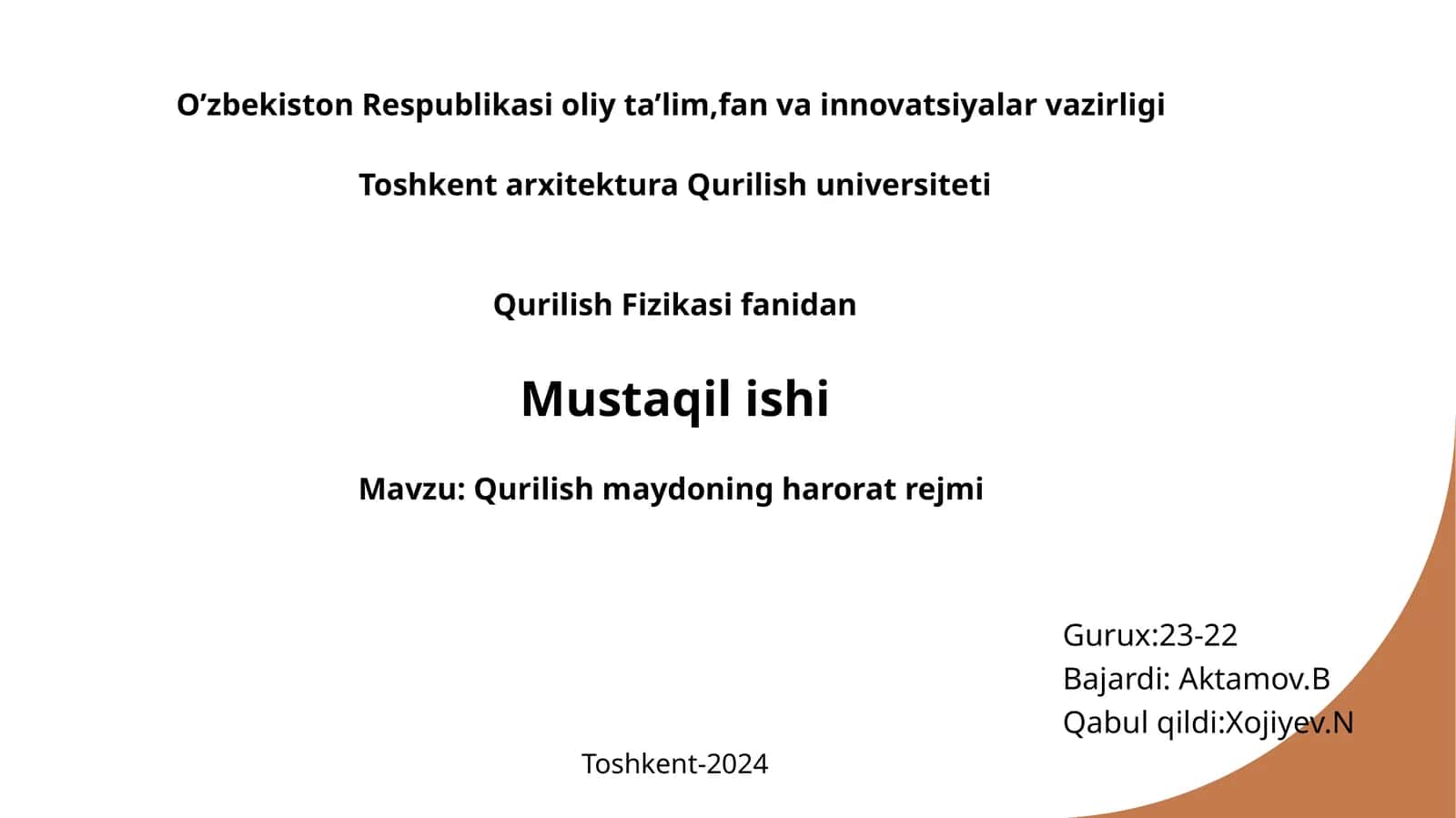 Qurilish maydonlari va haroratning ta'siri 1