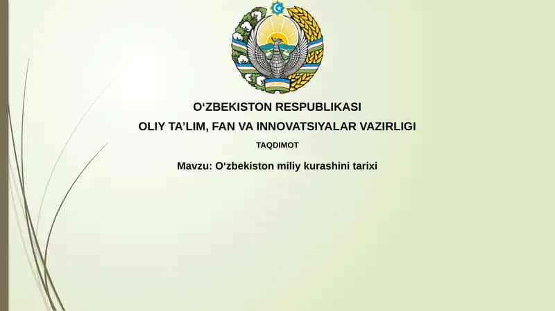 Oʻzbekiston milliy kurashining tarixi 1