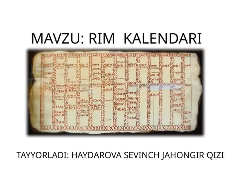 RIM KALENDARI 1