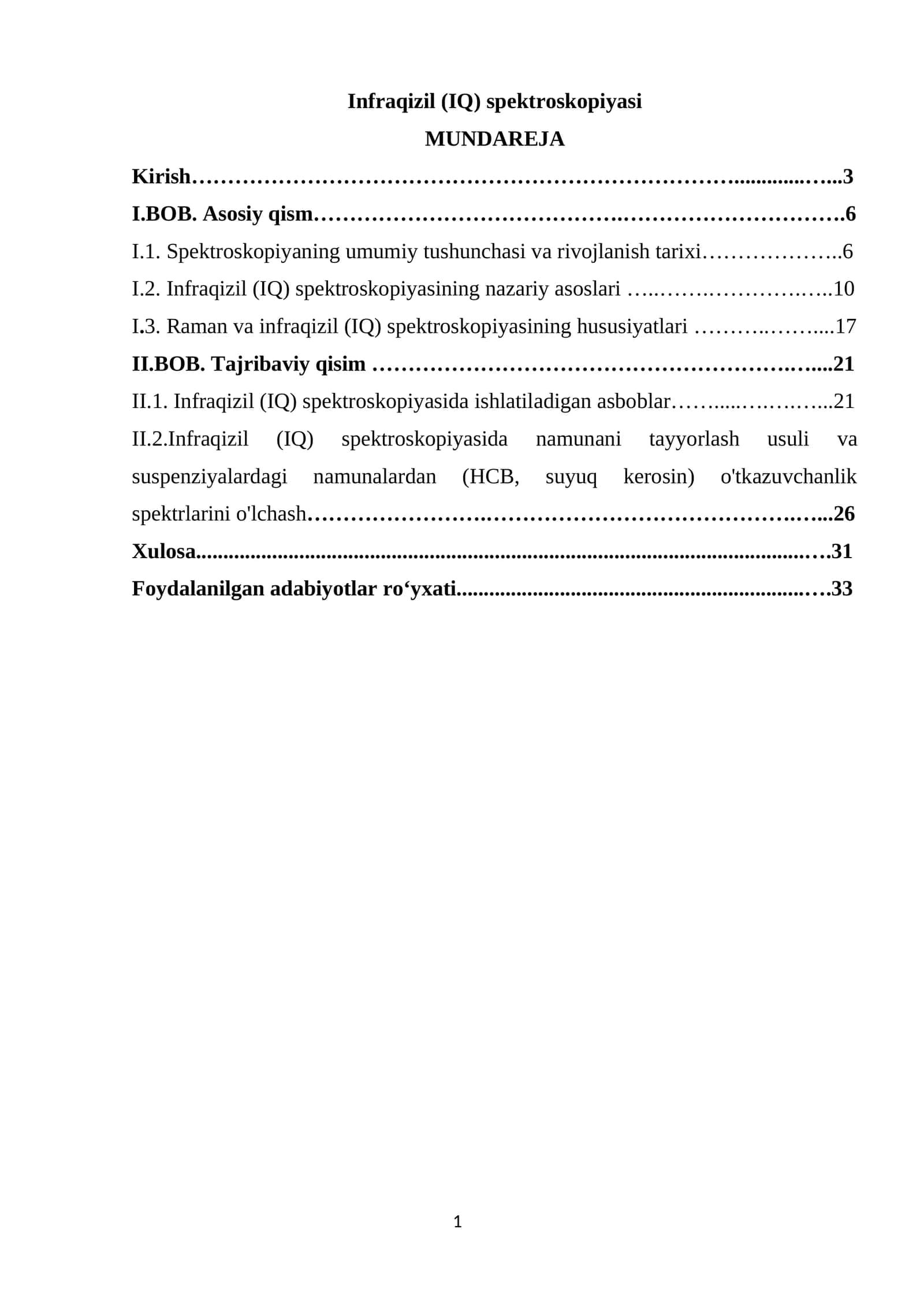 Infraqizil (IQ) spektroskopiyasi 1