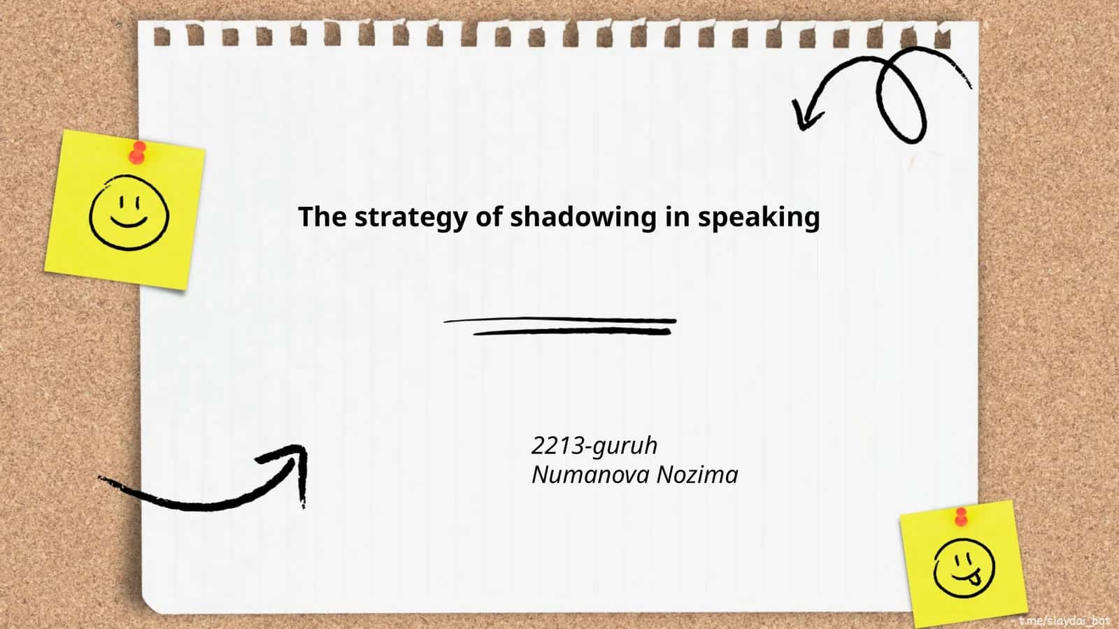 The strategy of shadowing in speaking 1