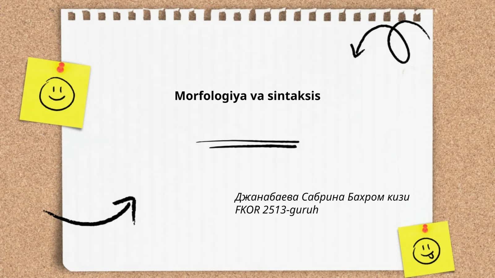 Morfologiya va sintaksis 1