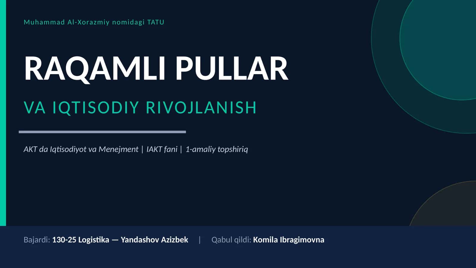 RAQAMLI PULLAR VA IQTISODIY RIVOJLANISH 1