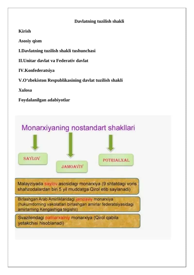 Davlatning tuzilish shakli 1