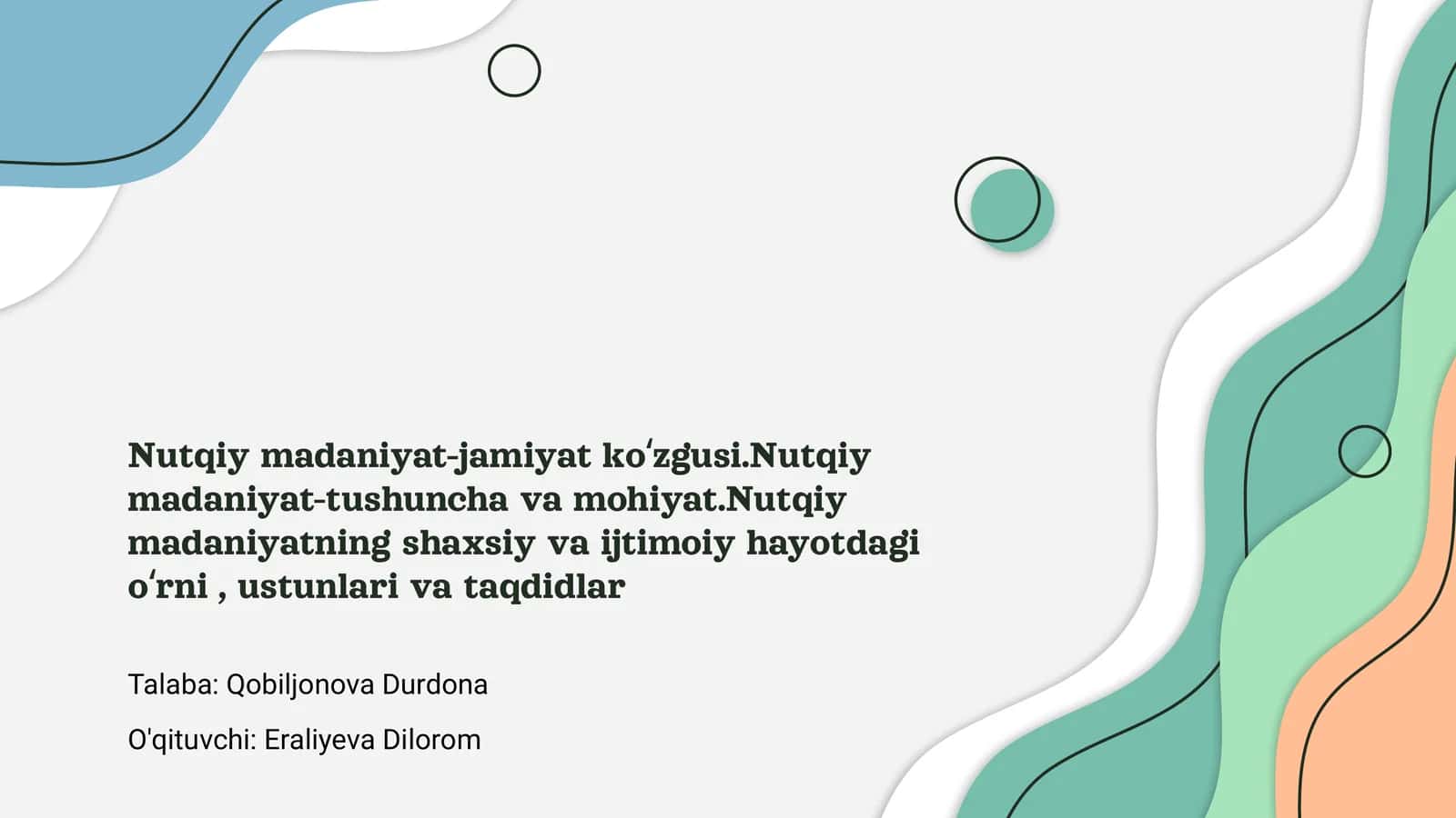 Nutqiy madaniyat-jamiyat koʻzgusi 1