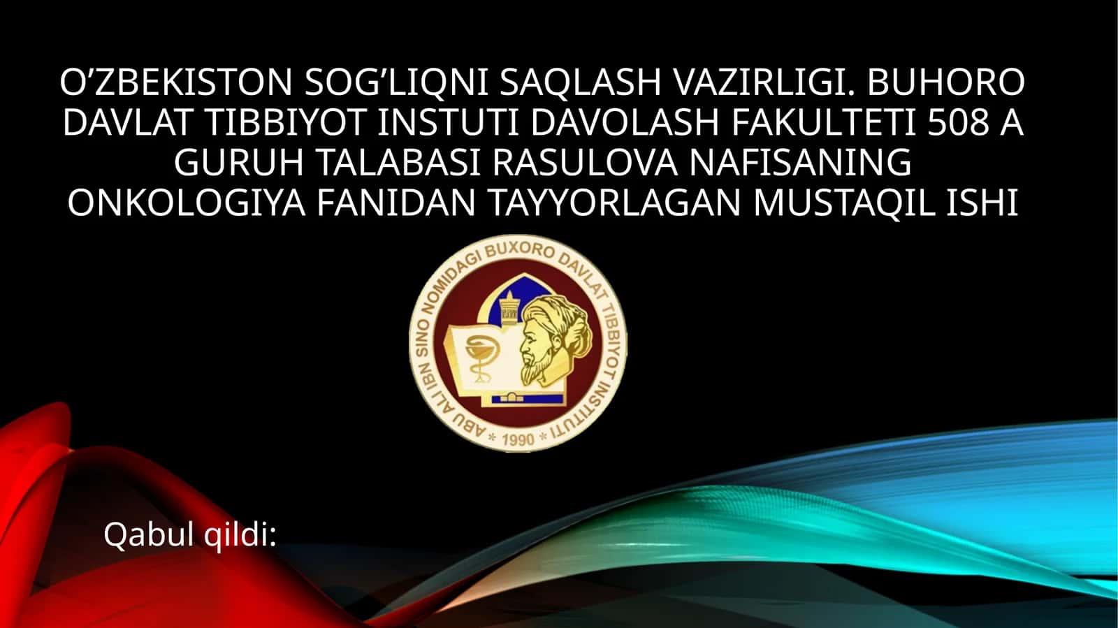 Onkologiya faniga kirish 1