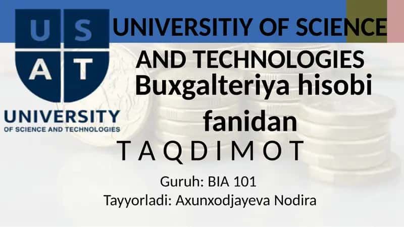 Buxgalteriyahisobifanidan Taqdimot 1