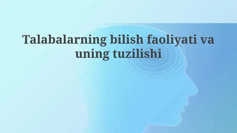 Kognitiv faoliyat 1