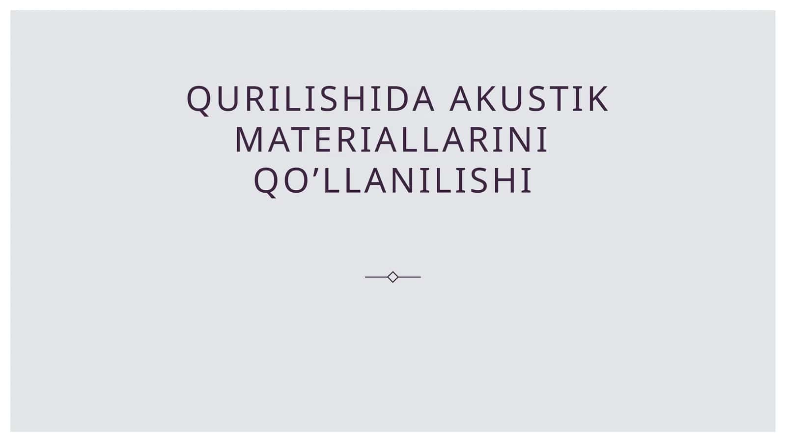 Akustik Materiallar 1