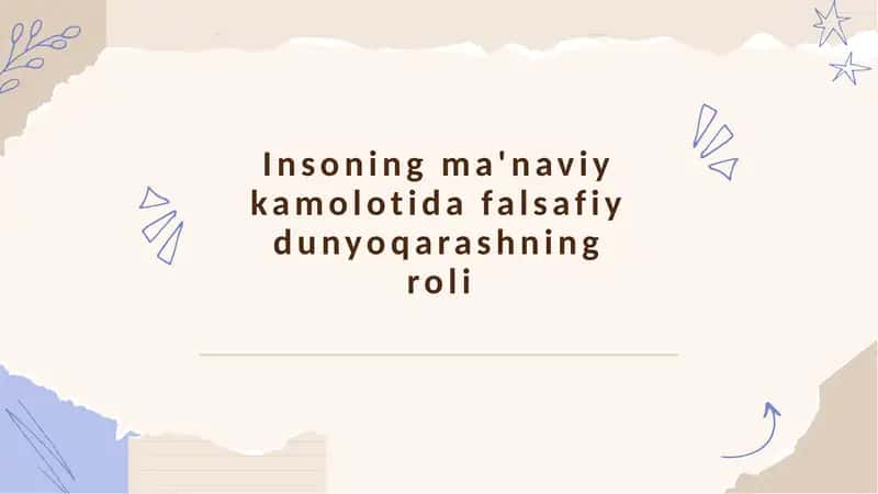 Falsafiy dunyoqarash 1
