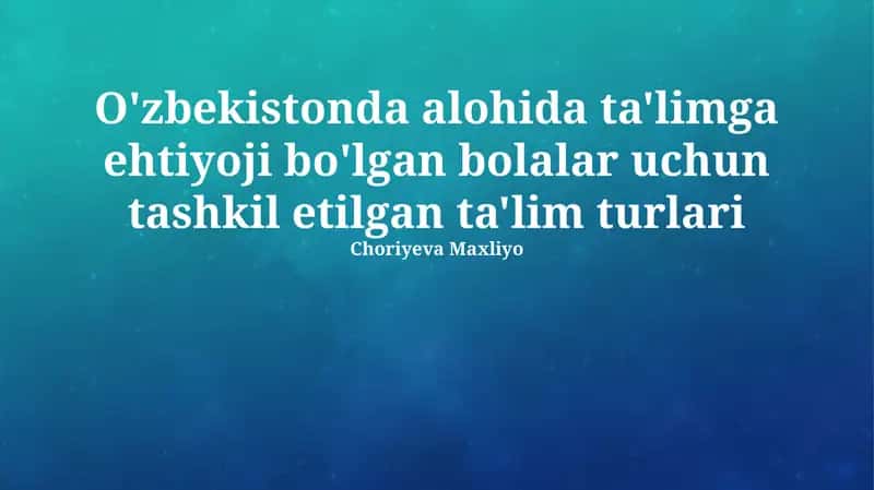 Inklyuziv ta'lim 1