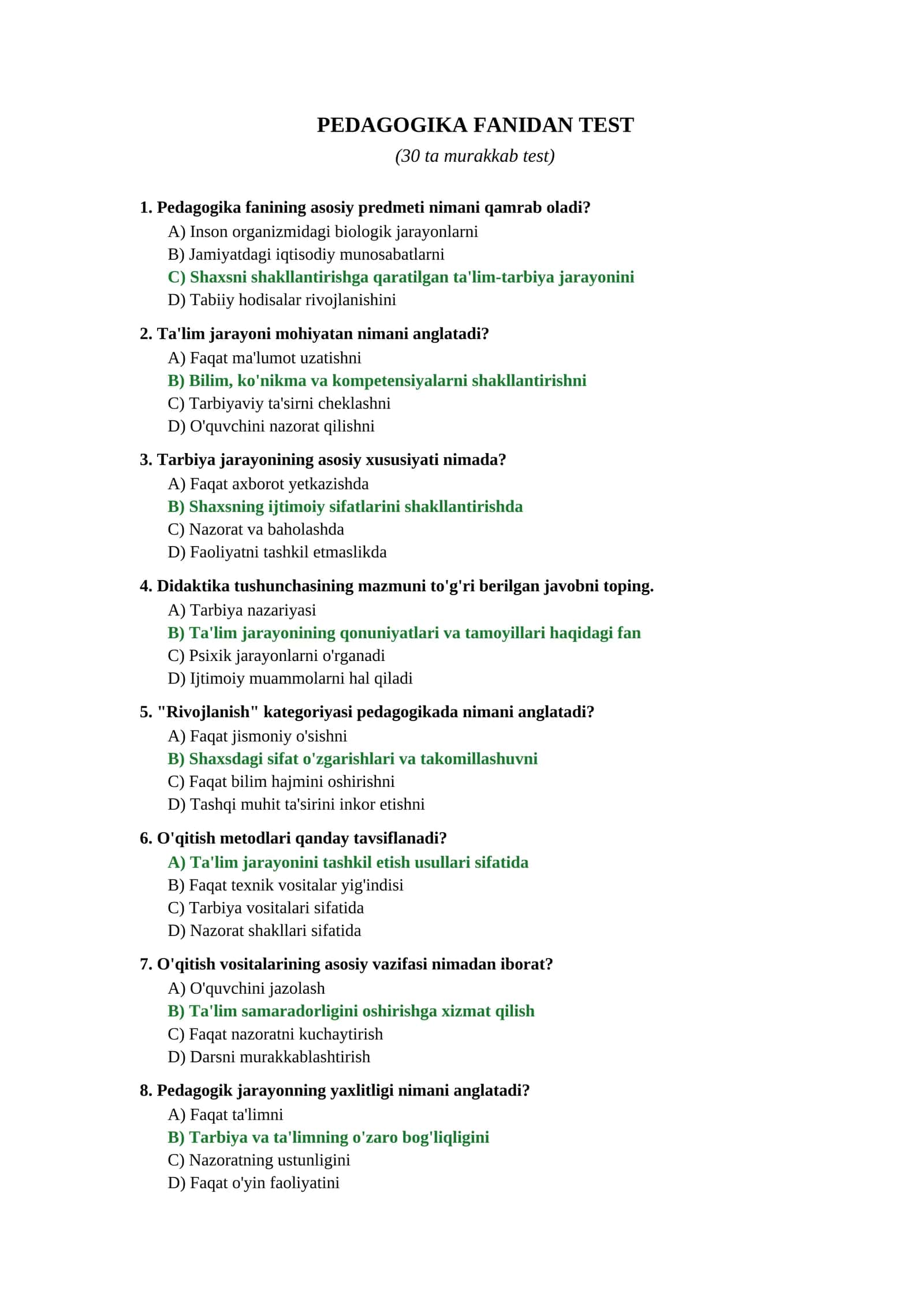 PEDAGOGIKA FANIDAN TEST 1