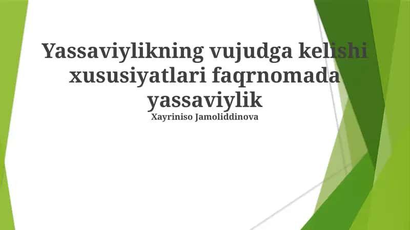 Yasaviy Faqirnomasi Ahmad Yassaviy 1
