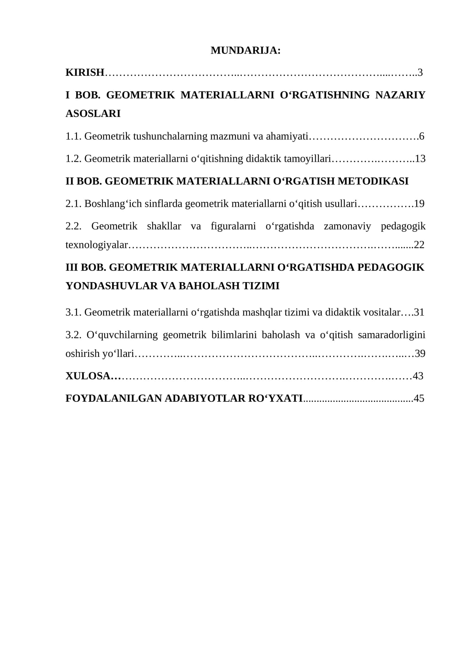 GEOMETRIK MATERIALLARNI OʻRGATISH METODIKASI 1