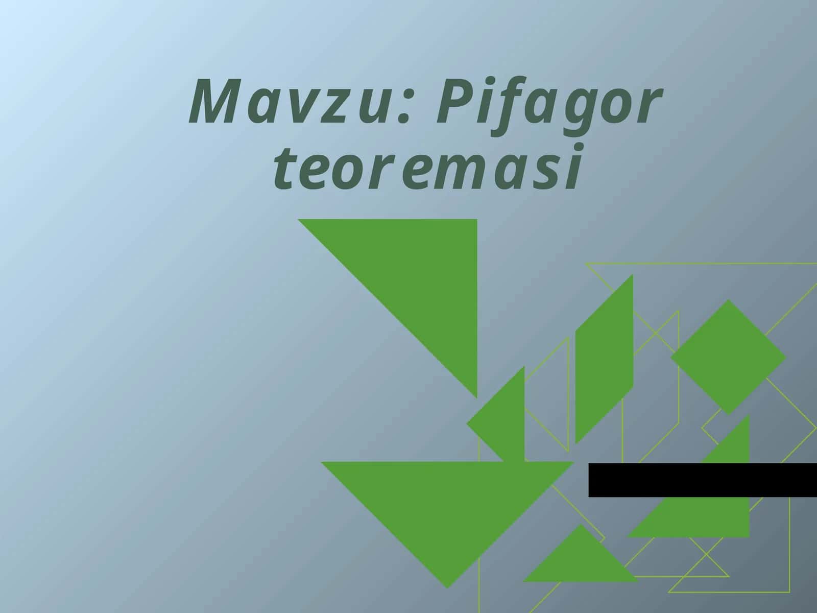 Pifagor teoremasi 1