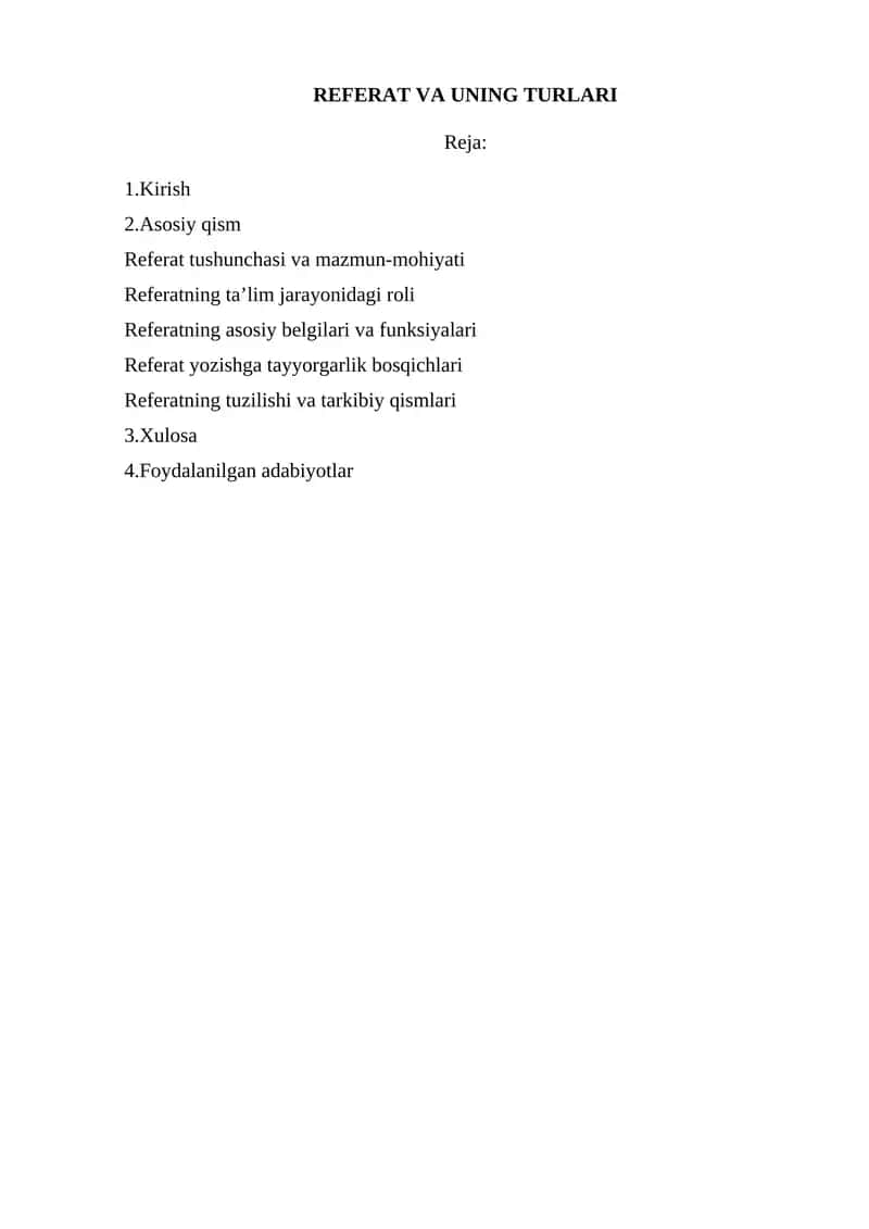 REFERAT VA UNING TURLARI 1