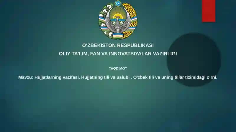 Hujjatlarning vazifasi
