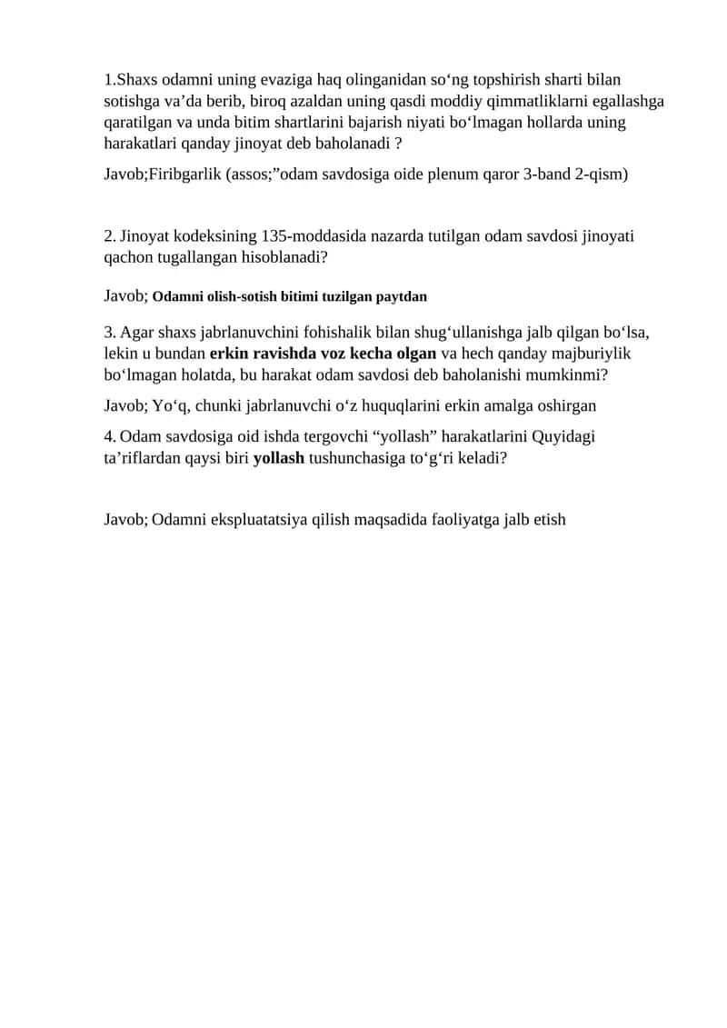 Odam savdosi 1