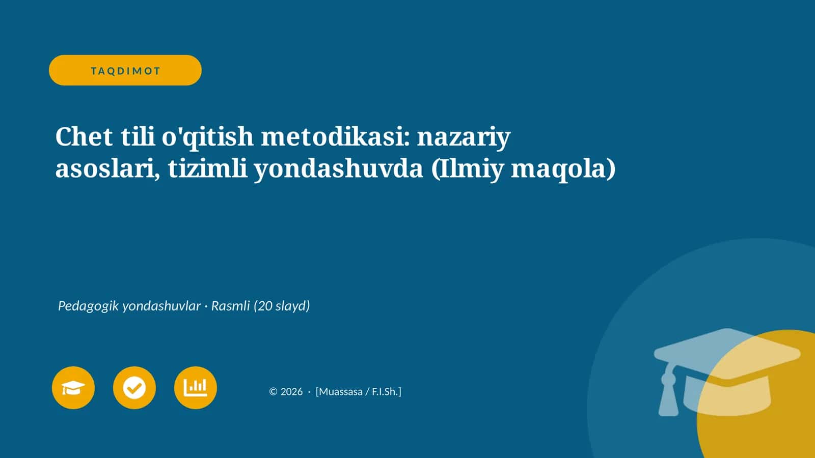 Chet tili o'qitish metodikasi: nazariy asoslari, tizimli yondashuvda 1
