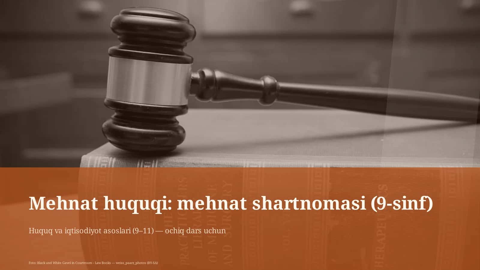 Mehnat huquqi: mehnat shartnomasi (9-sinf) 1