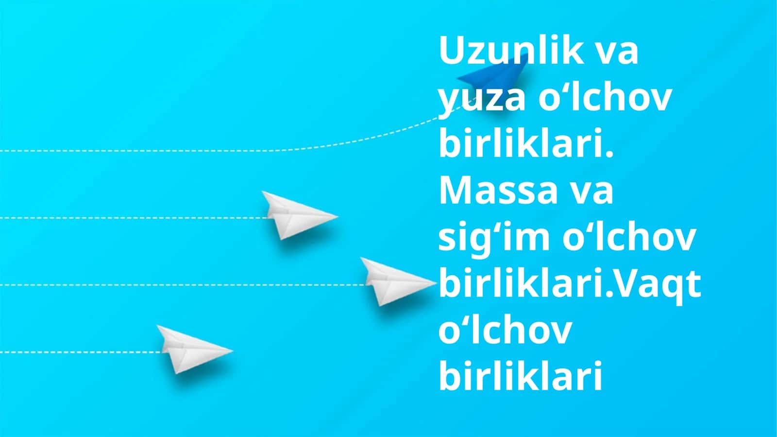 Vaqt va uzunlik birliklari 1