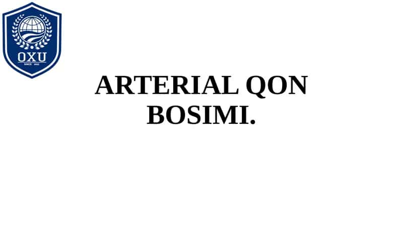 ARTERIAL QON BOSIMI 1