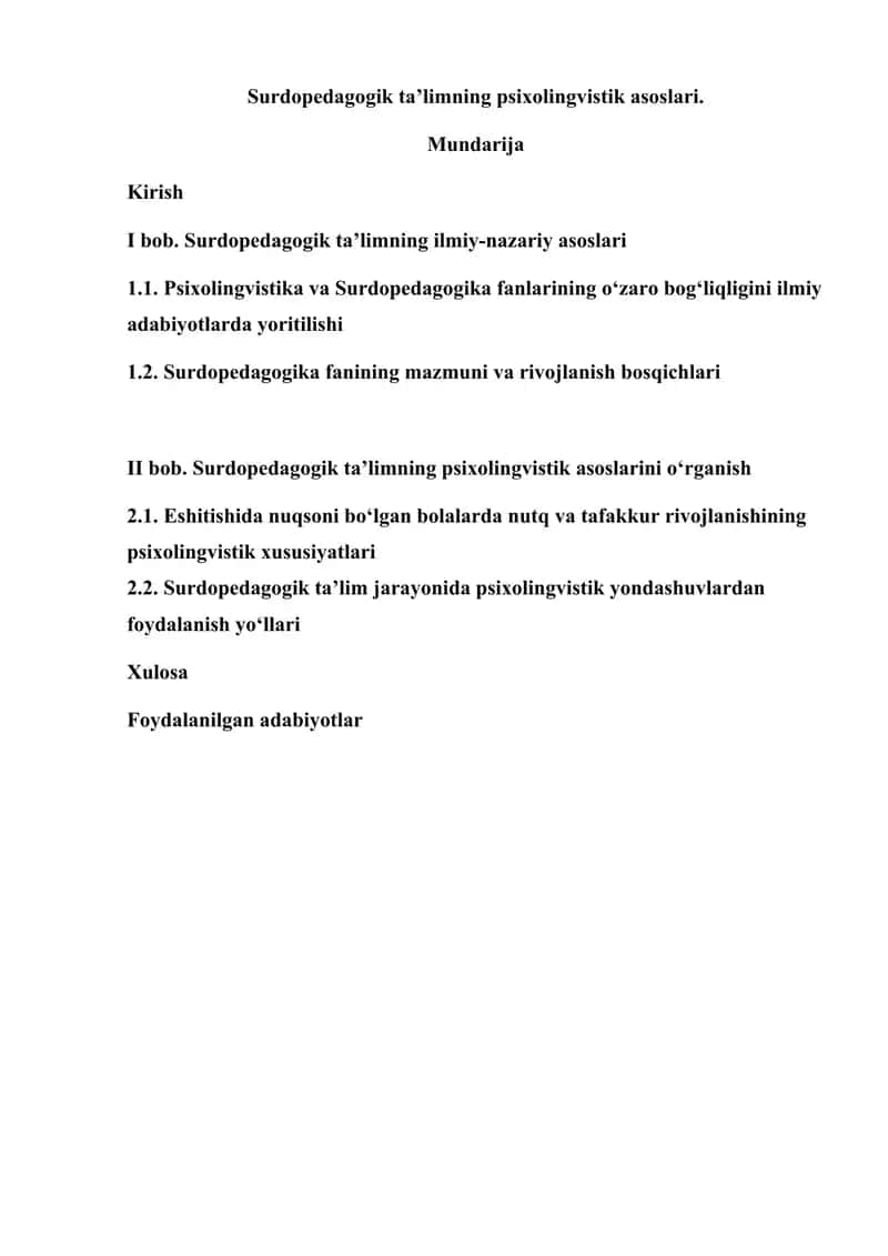 Surdopedagogik Ta'lim Psixolingvistik Asoslari 1