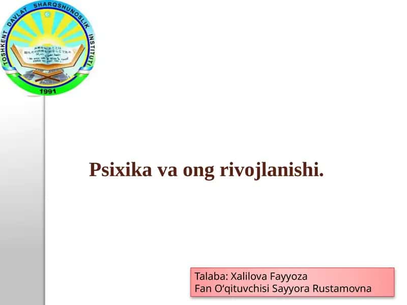 Psixikavaongrivojlanishi 1