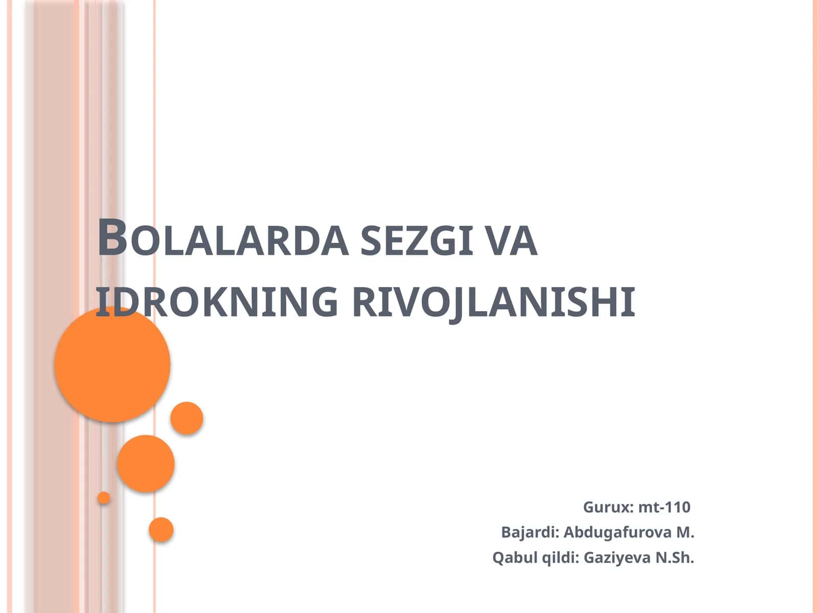 Sezgilarning tasnifi 1