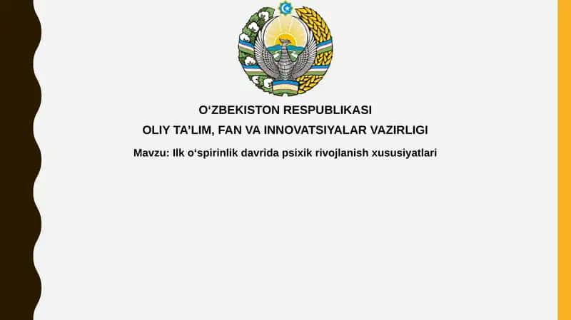 Ilkoʻspirinlik davridagi psixik rivojlanish xususiyatlari 1