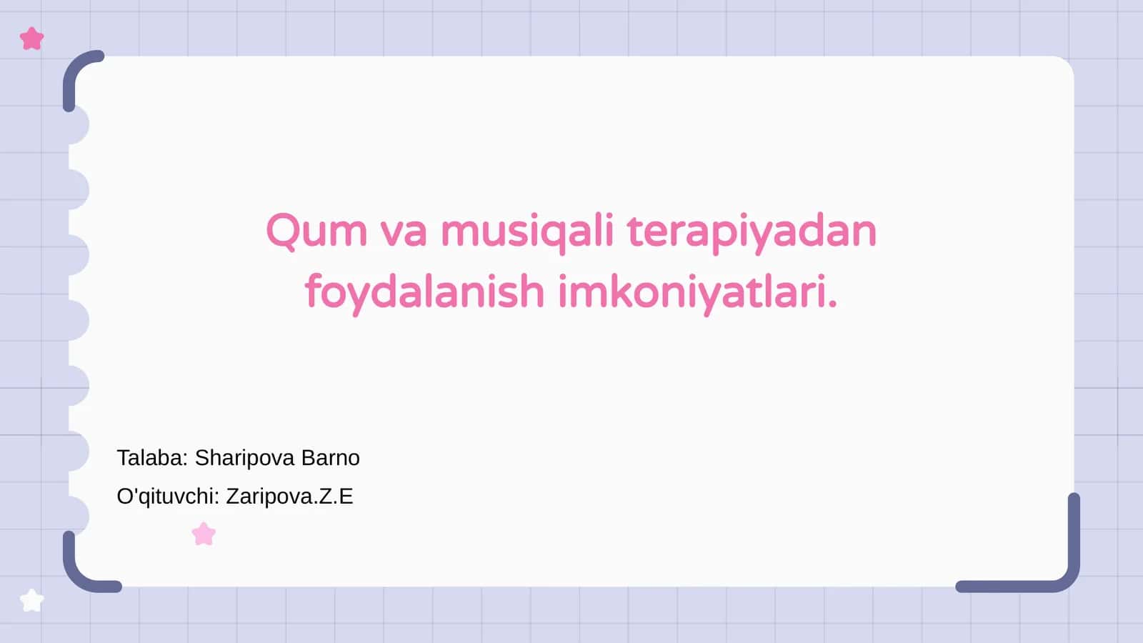 Qum va musiqali terapiyadan foydalanish imkoniyatlari 1