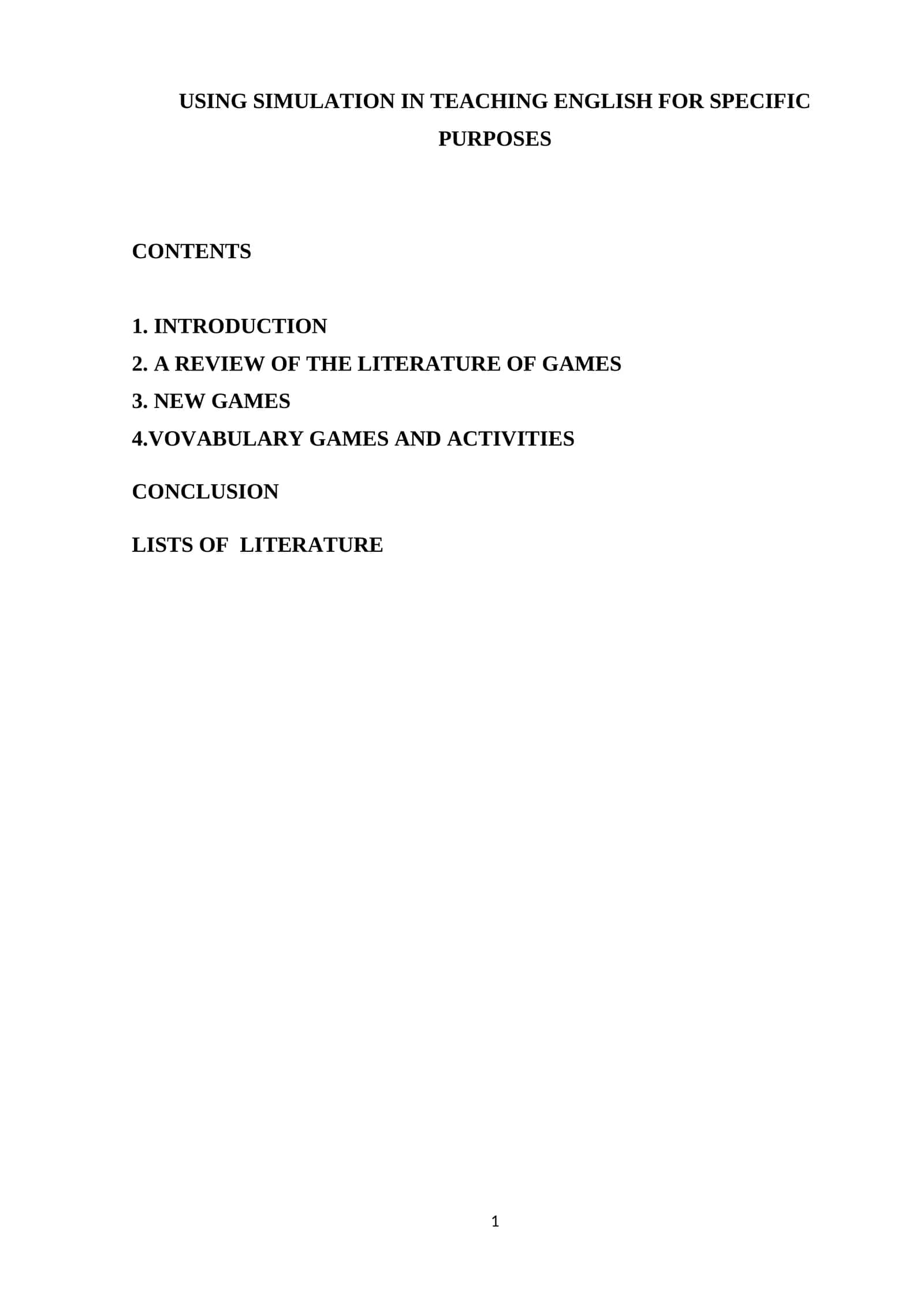 USING SIMULATION IN TEACHING ENGLISH FOR SPECIFIC PURPOSES 1