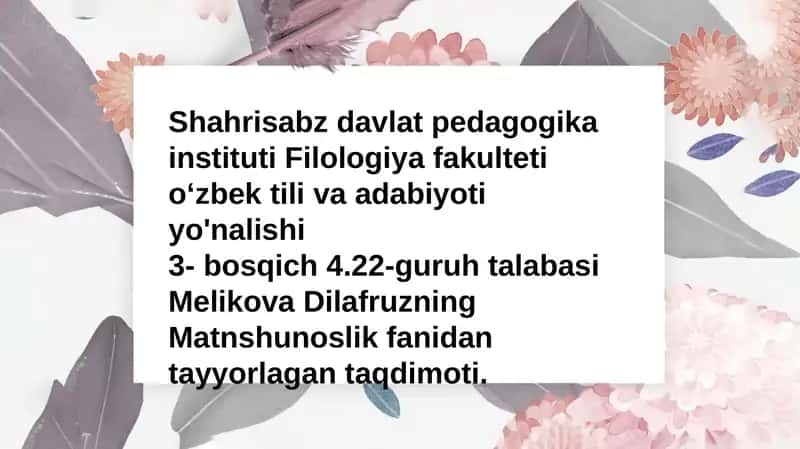 Xamsa dostoni 1