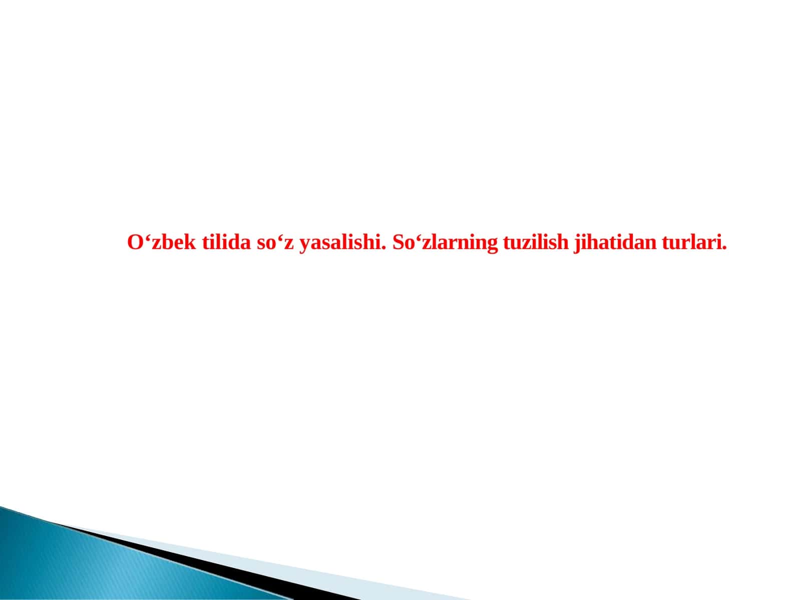 So‘z yasalishi 1