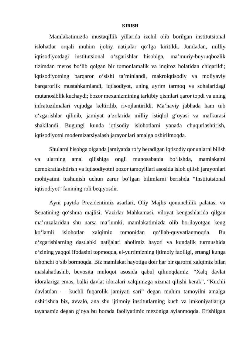 Institutsional iqtisodiyot 1