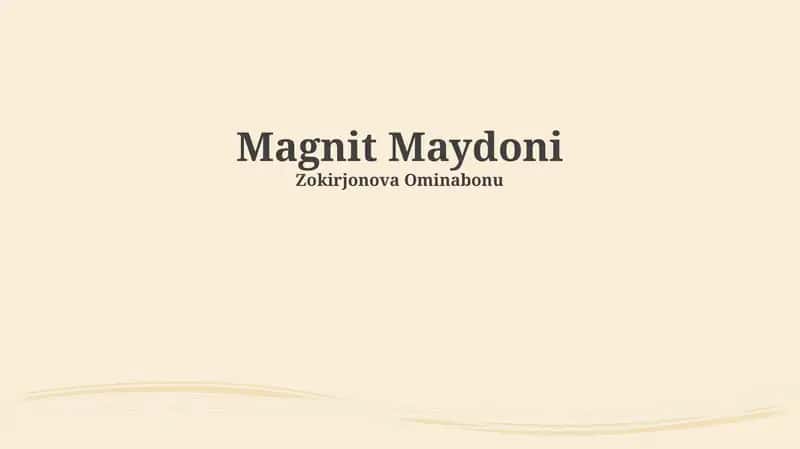 Magnit Maydoni 1
