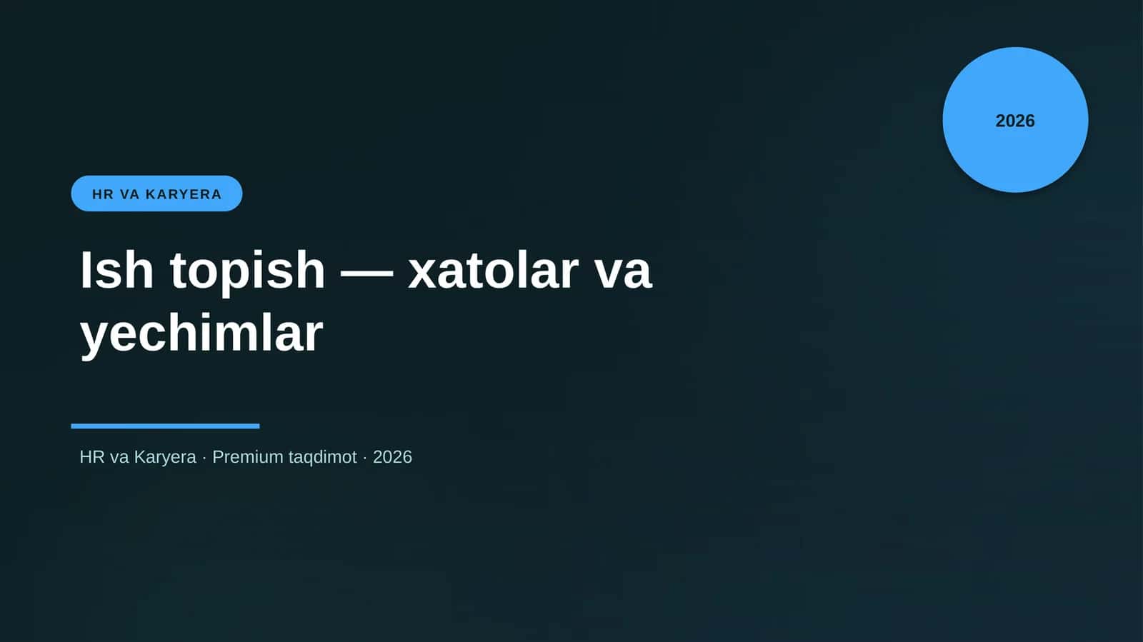 Ish topish — xatolar va yechimlar 1