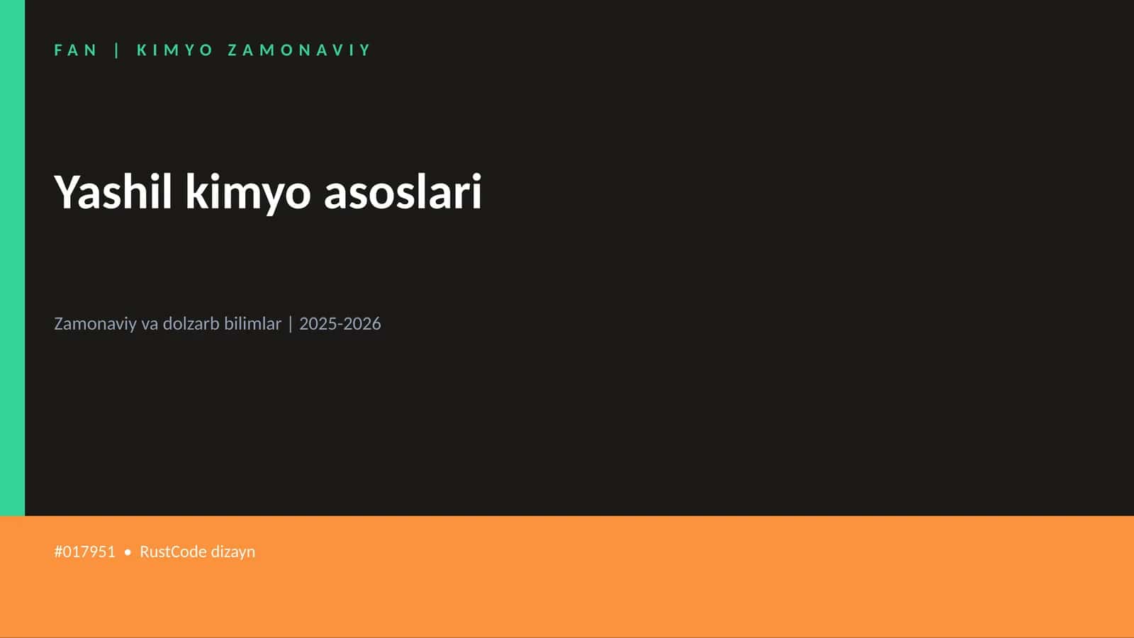 KIMYO ZAMONAVIY 1