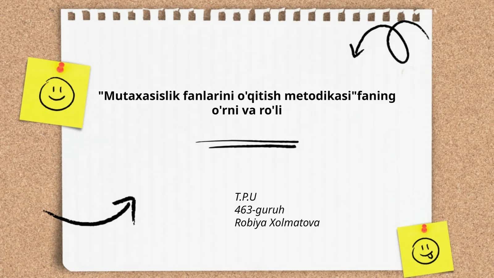 Mutaxasislik fanlarini o'qitish metodikasi 1