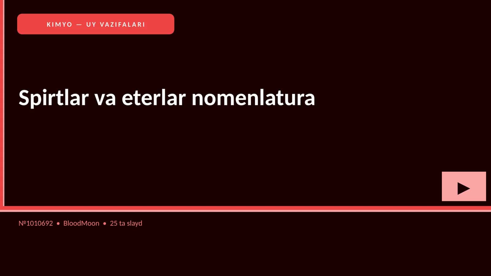 Spirtlar va eterlar nomenlatura 1