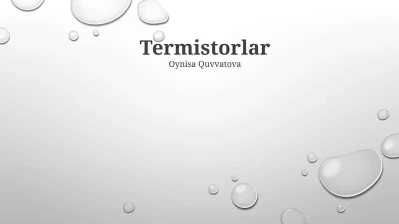 Termistorlar 1
