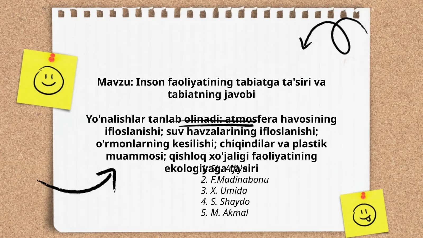 Inson faoliyatining tabiatga ta'siri va tabiatning javobi 1