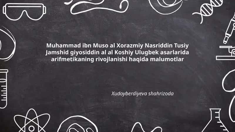 Arifmetika rivojlanishi asarlari 1