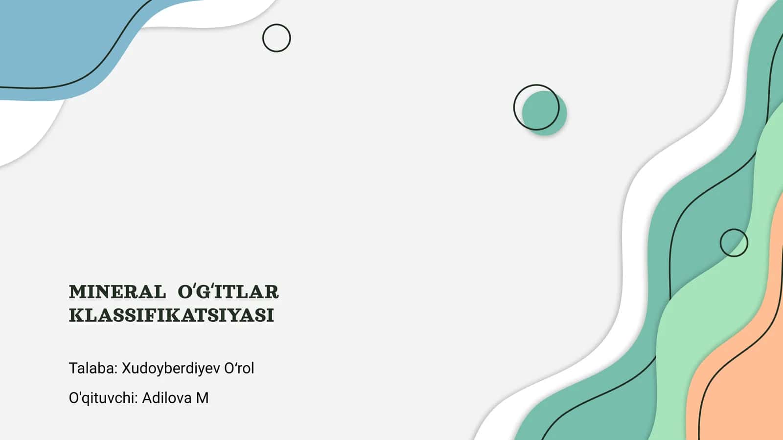 MINERAL O‘G‘ITLAR KLASSIFIKATSIYASI 1