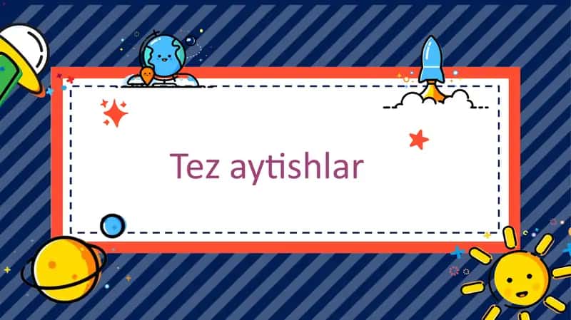 Taqdimot tez aytishlar 1